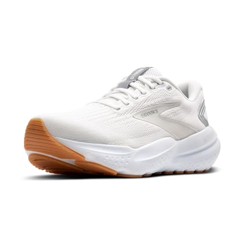 Brooks Women’s Glycerin 21 Neutral Running Shoe - White/Silver/Biscuit - 8.5 Medium