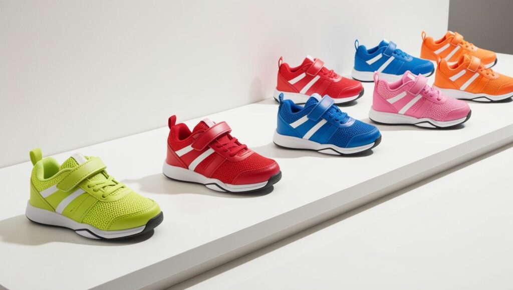 A stylish tennis shoe lineup for kids